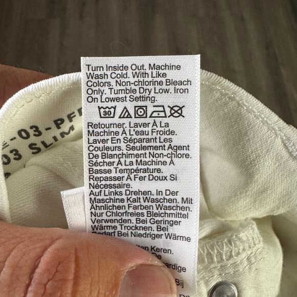 J.Crew 2003 Petite Slim Jean WMNS 26P White Denim Mid-Rise Super Stretch Zip Fly - Picture 7 of 8